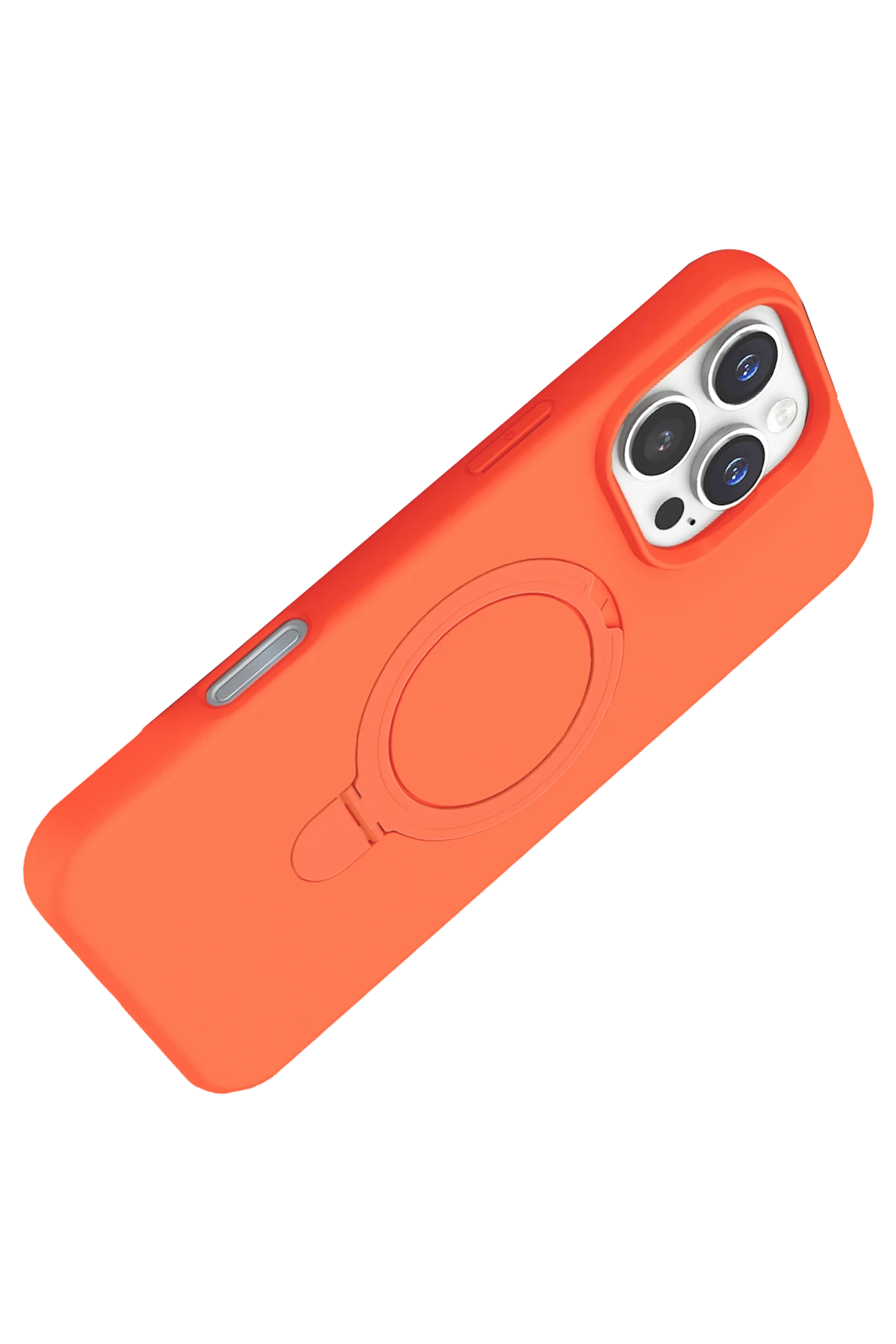 Newface Apple iPhone 16 Pro Regal Magsafe Standlı Kapak - Turuncu