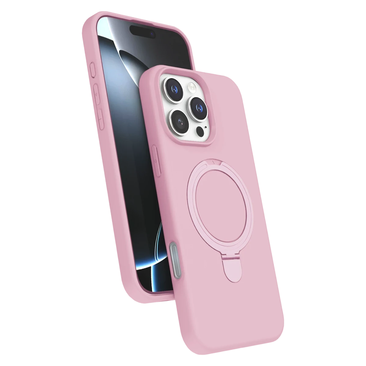 Newface Apple iPhone 16 Pro Max Regal Magsafe Standlı Kapak - Açık Pembe — görsel 6