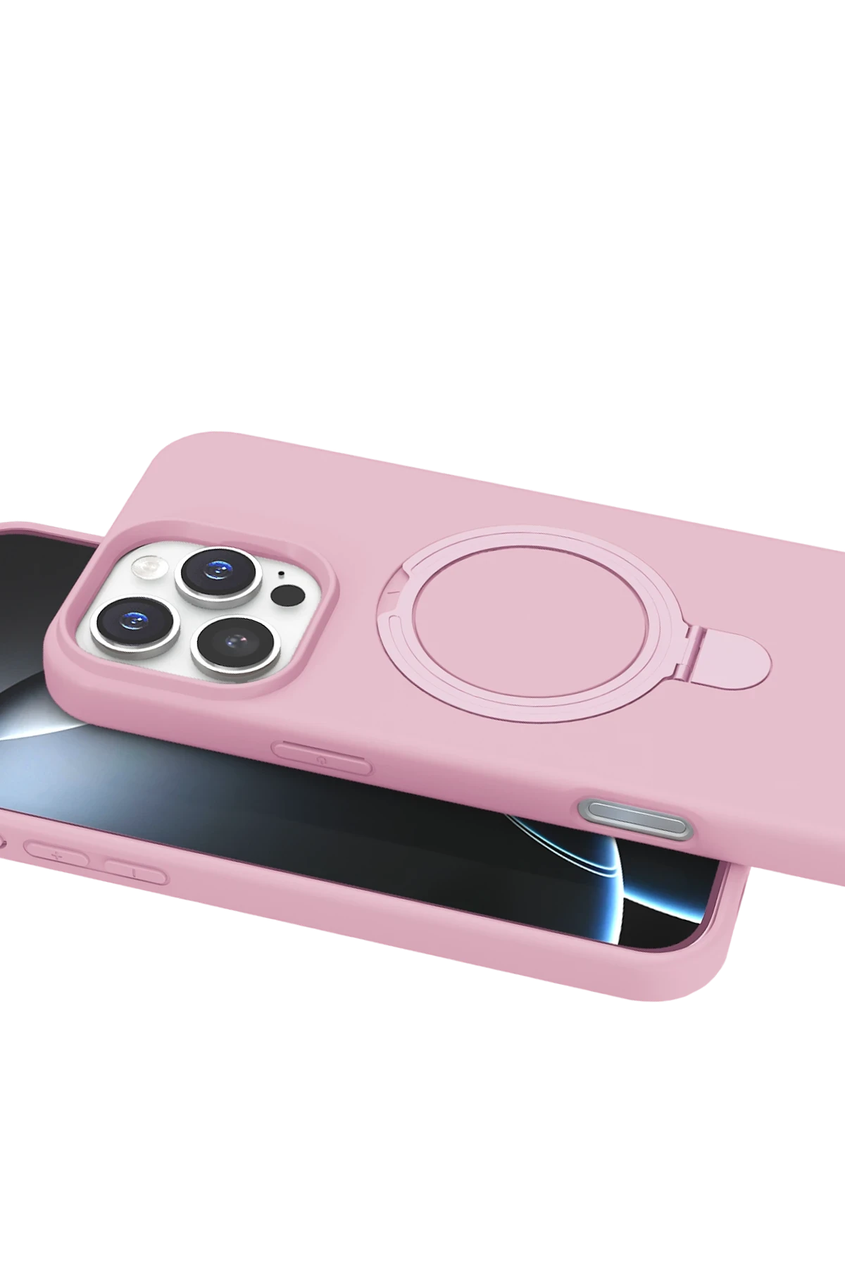 Newface Apple iPhone 16 Pro Max Regal Magsafe Standlı Kapak - Açık Pembe — görsel 4