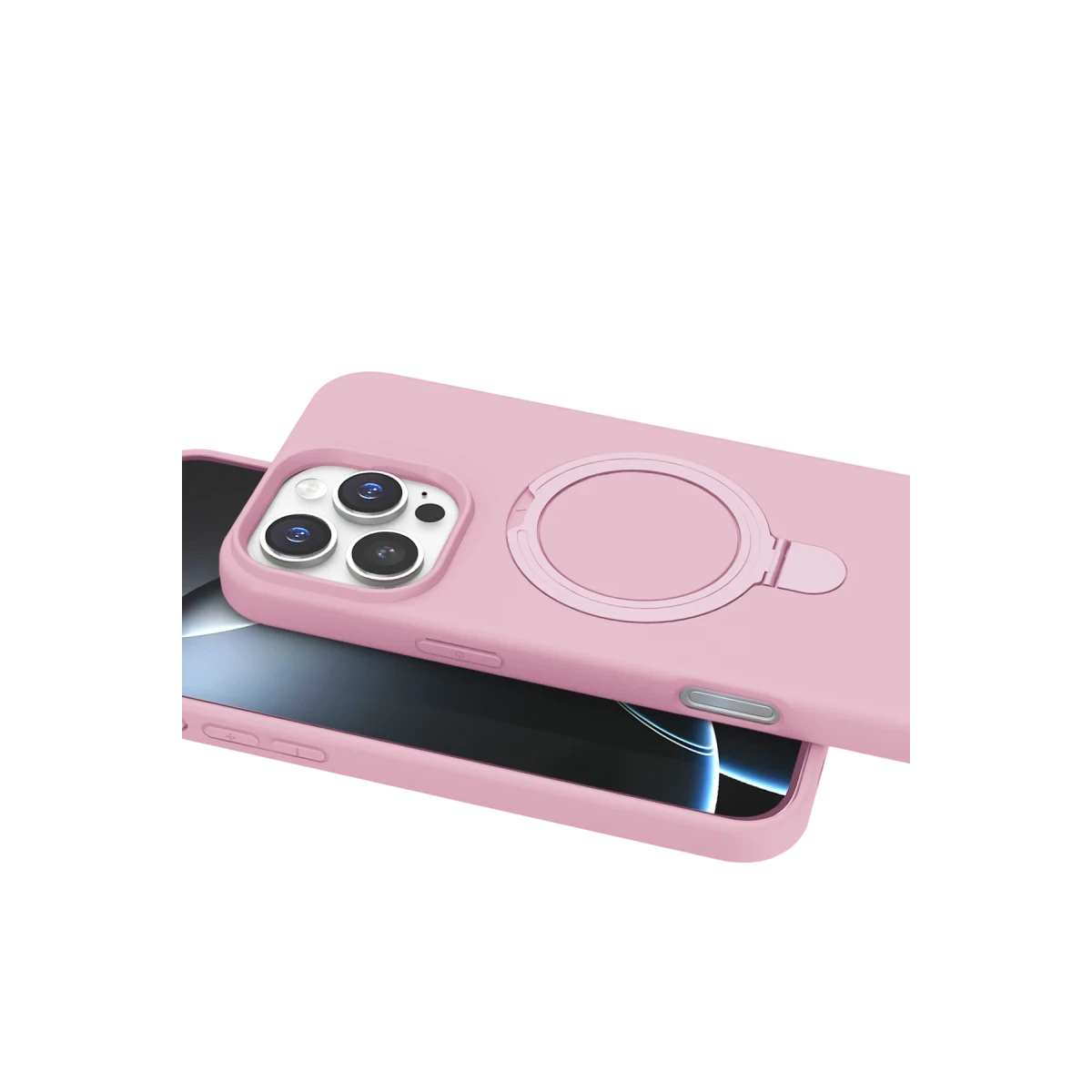 Newface Apple iPhone 16 Pro Max Regal Magsafe Standlı Kapak - Açık Pembe — görsel 9