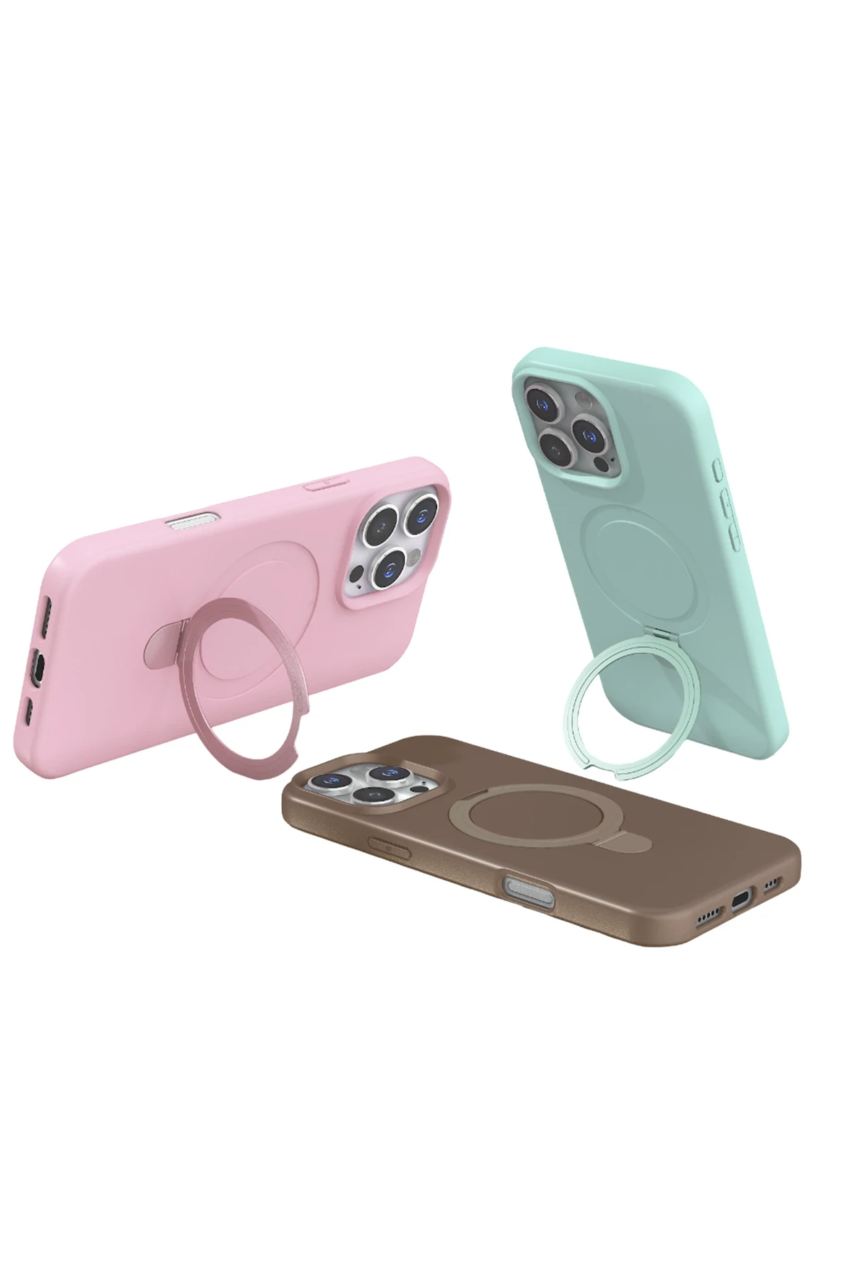 Newface Apple iPhone 16 Pro Max Regal Magsafe Standlı Kapak - Açık Pembe — görsel 5