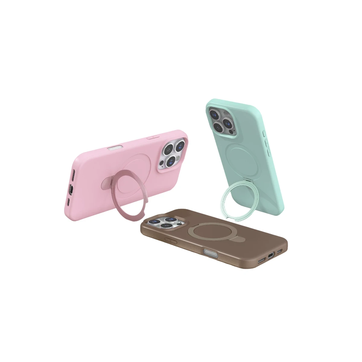 Newface Apple iPhone 16 Pro Max Regal Magsafe Standlı Kapak - Açık Pembe — görsel 10