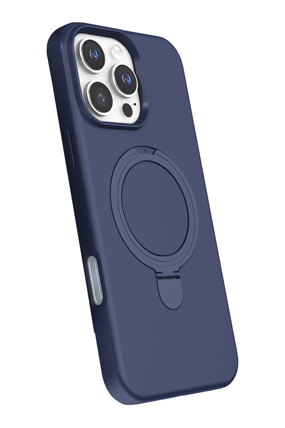 Newface Apple iPhone 16 Pro Regal Magsafe Standlı Kapak - Lacivert