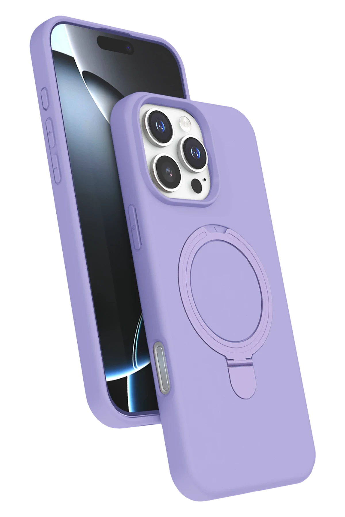 Newface Apple iPhone 16 Pro Max Regal Magsafe Standlı Kapak - Lila