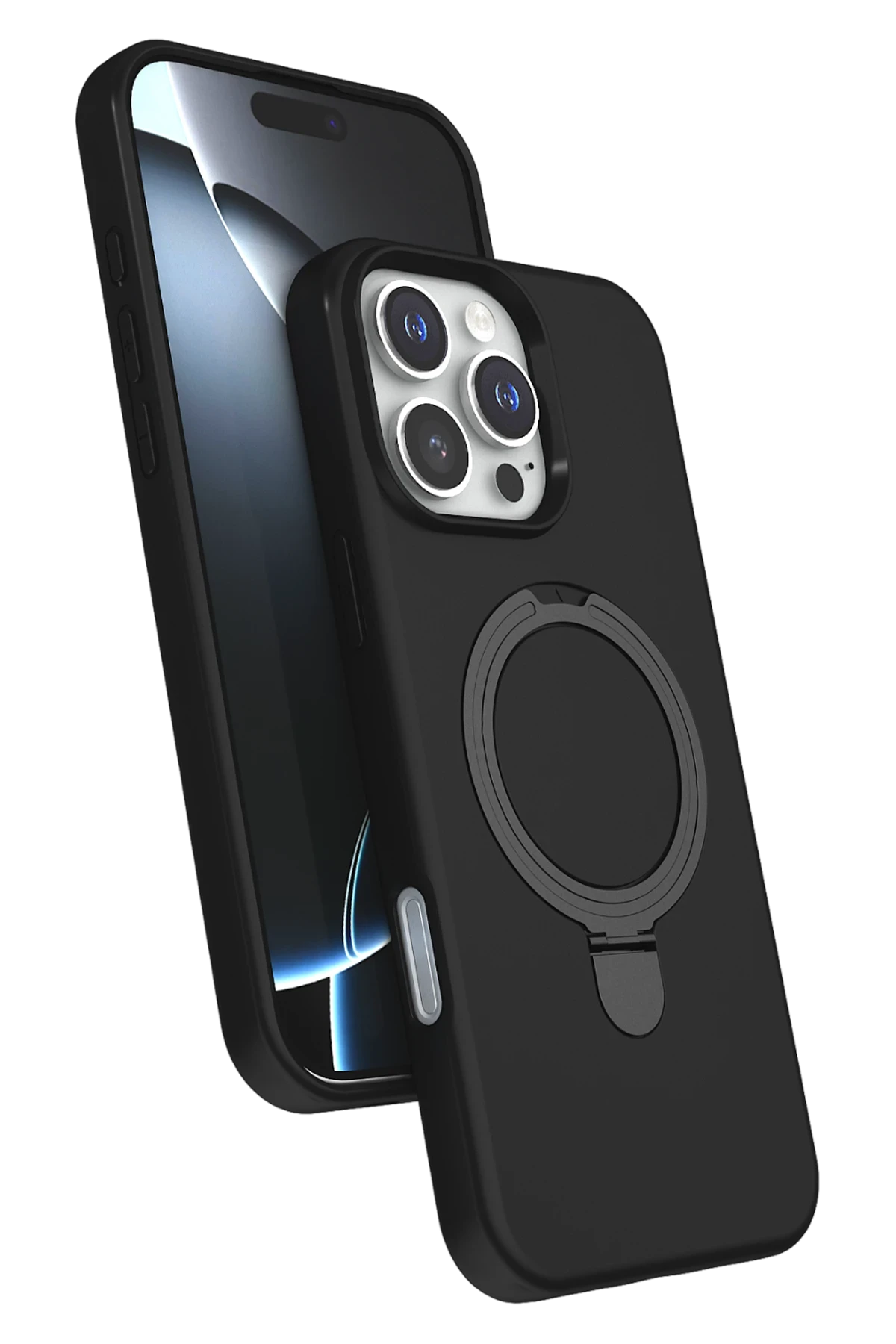 Newface Apple iPhone 16 Pro Max Regal Magsafe Standlı Kapak - Siyah
