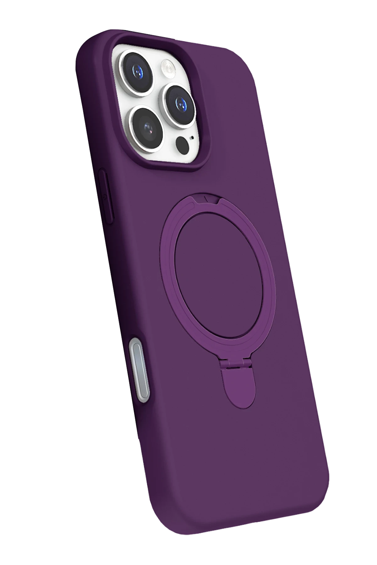 Newface Apple iPhone 16 Pro Regal Magsafe Standlı Kapak - Derin Mor
