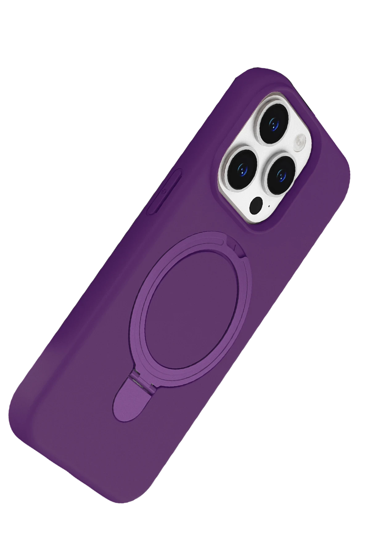 Newface Apple iPhone 15 Pro Max Regal Magsafe Standlı Kapak - Derin Mor