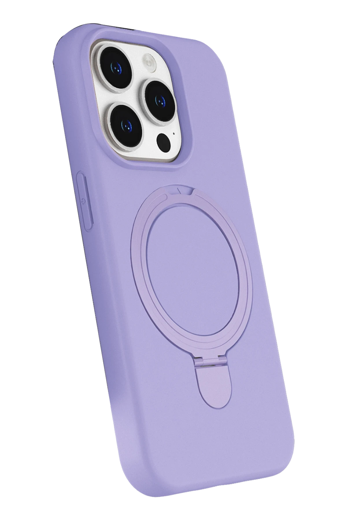Newface Apple iPhone 15 Pro Max Regal Magsafe Standlı Kapak - Lila