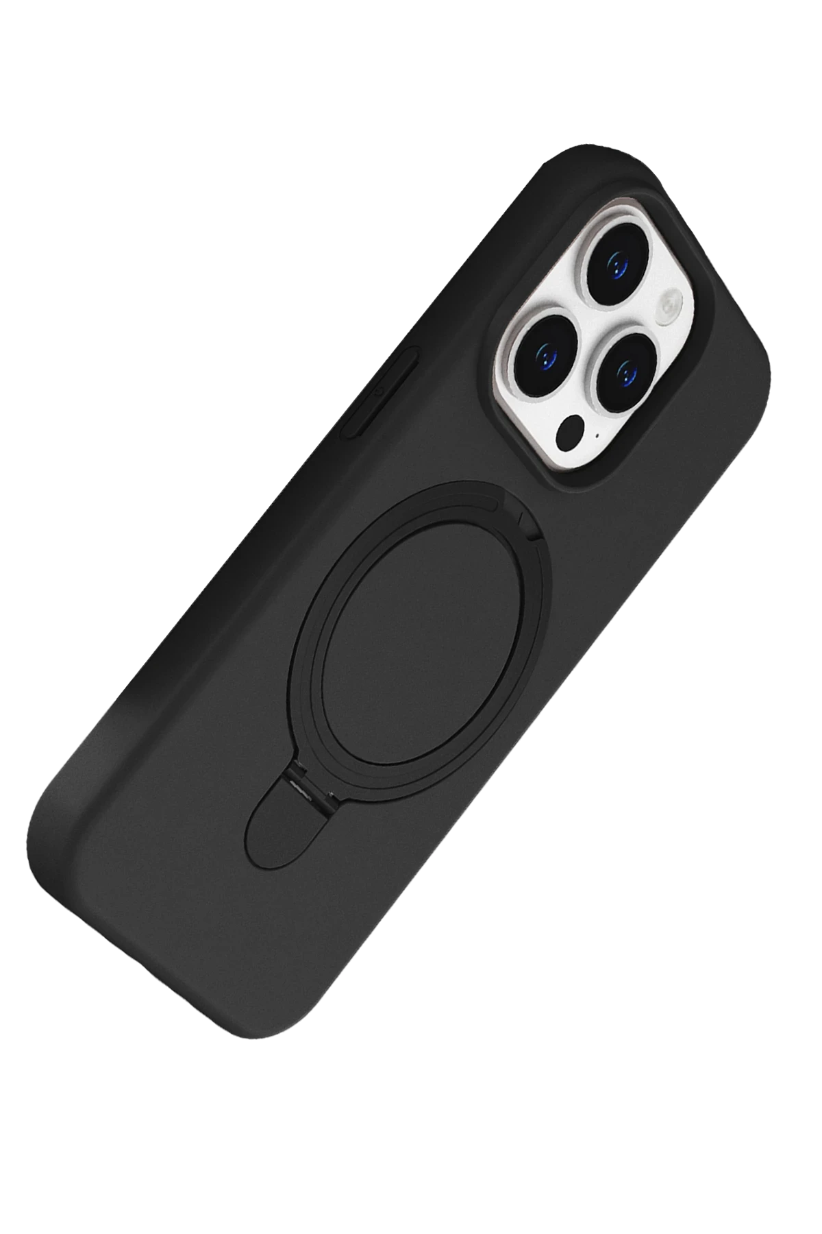 Newface Apple iPhone 15 Pro Max Regal Magsafe Standlı Kapak - Siyah