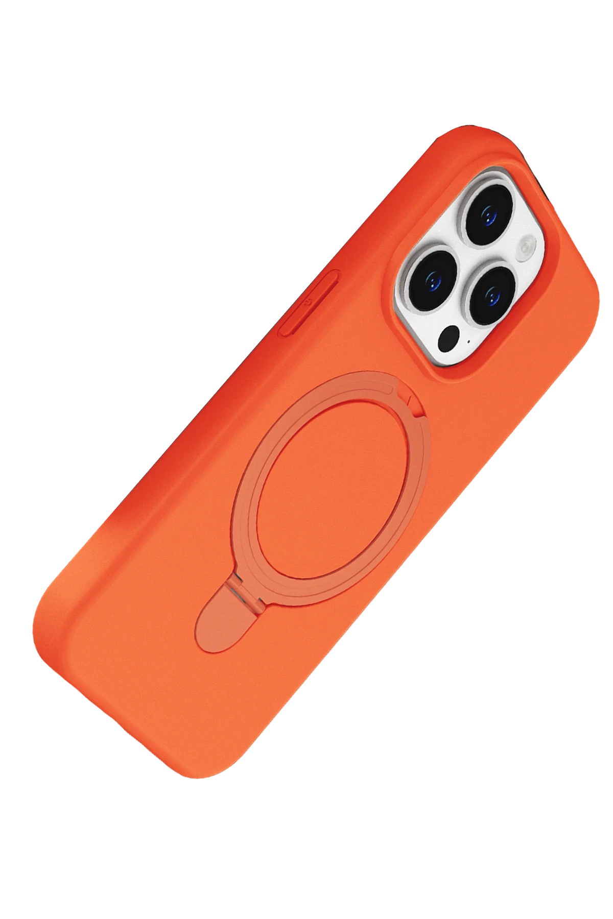 Newface Apple iPhone 15 Pro Max Regal Magsafe Standlı Kapak - Turuncu