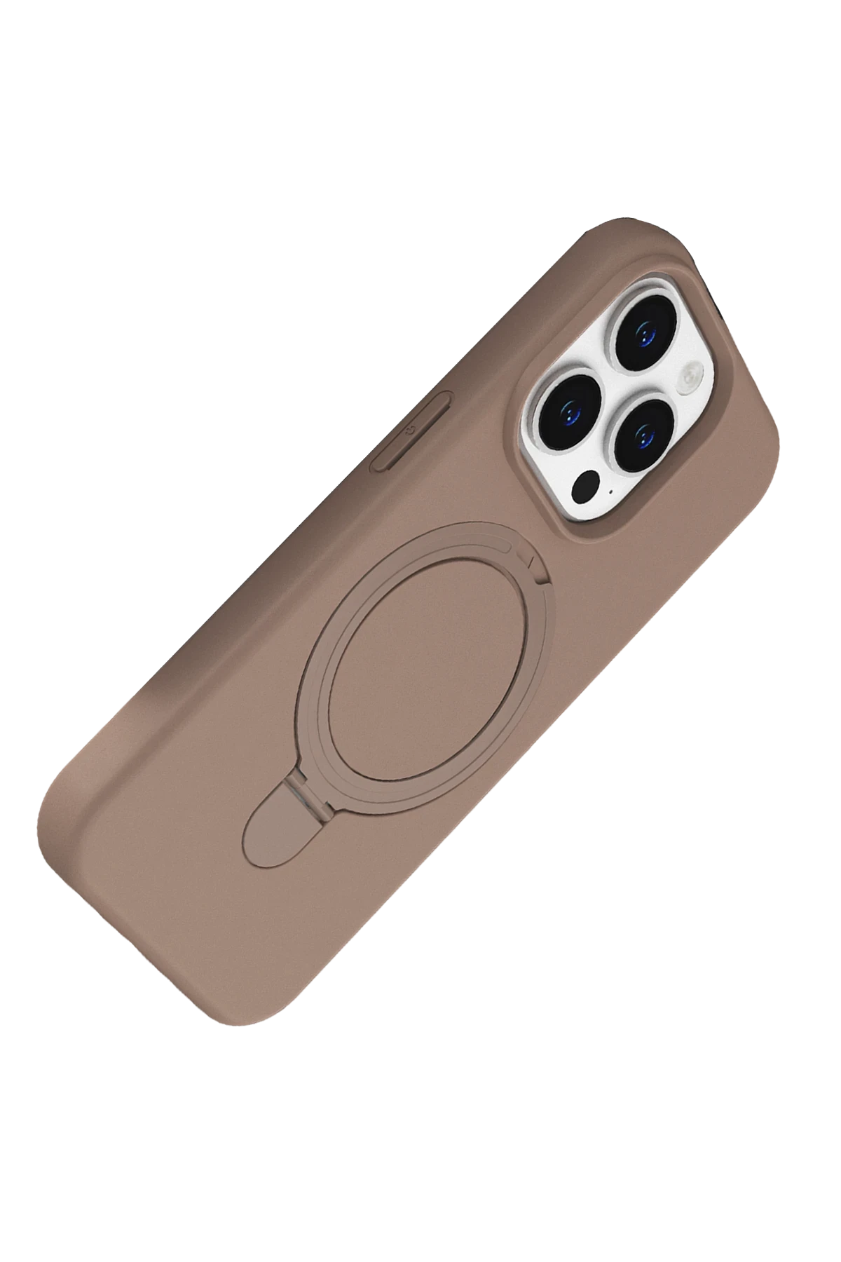 Newface Apple iPhone 15 Pro Max Regal Magsafe Standlı Kapak - Çöl Titanyum