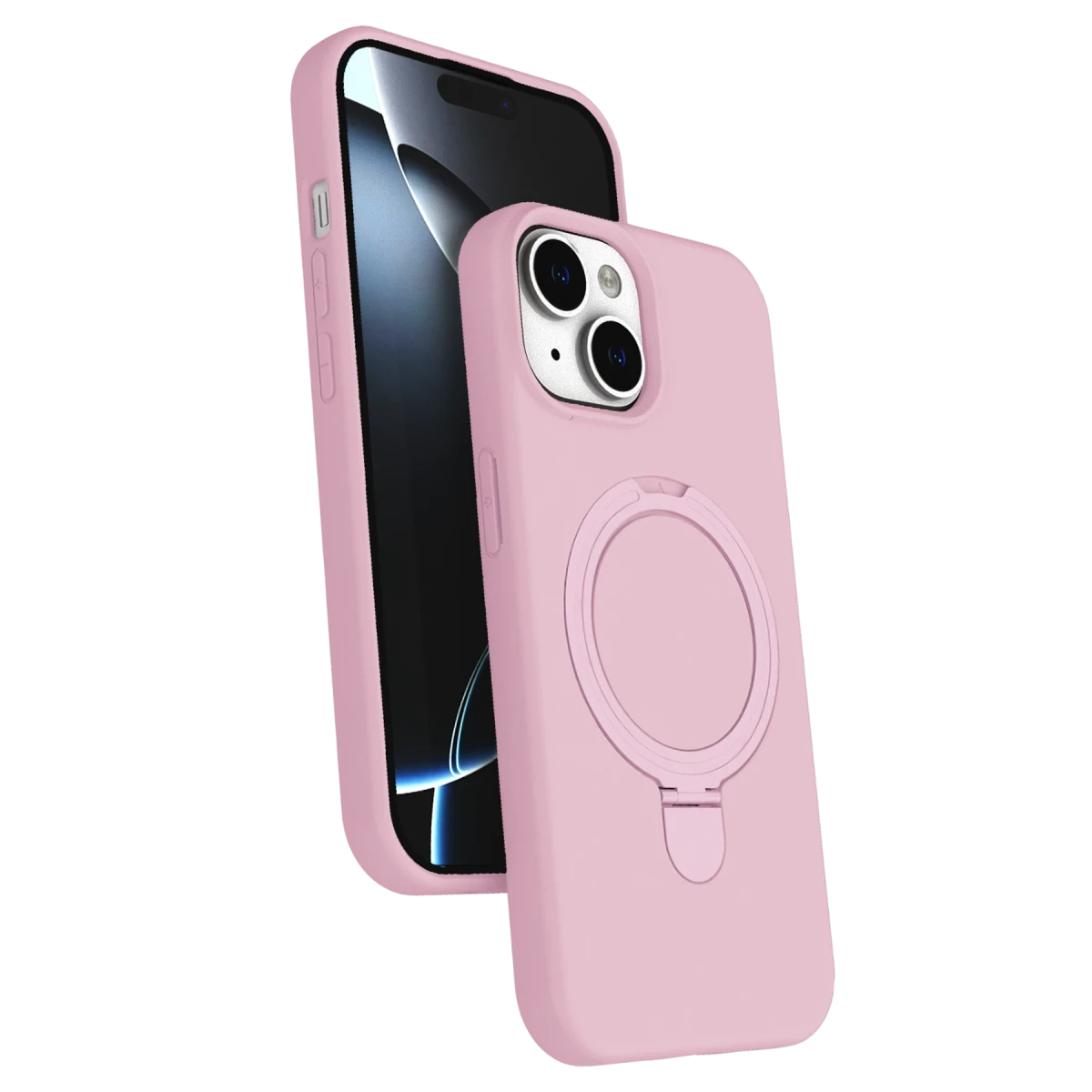 Newface Apple iPhone 15 Regal Magsafe Standlı Kapak - Açık Pembe — görsel 6