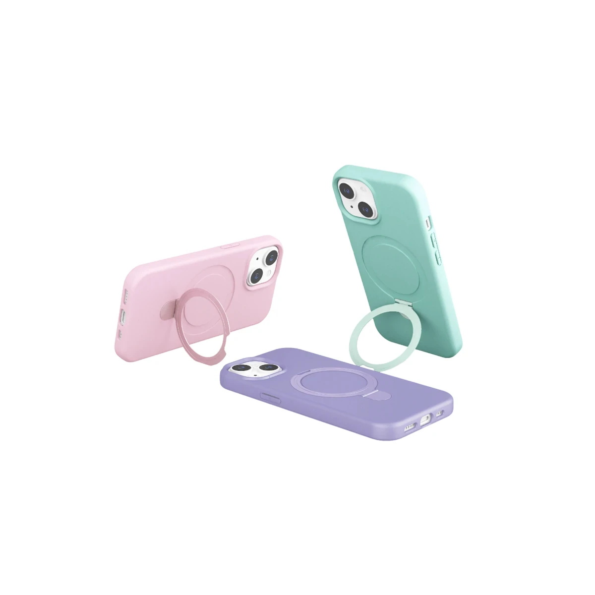 Newface Apple iPhone 15 Regal Magsafe Standlı Kapak - Açık Pembe — görsel 10