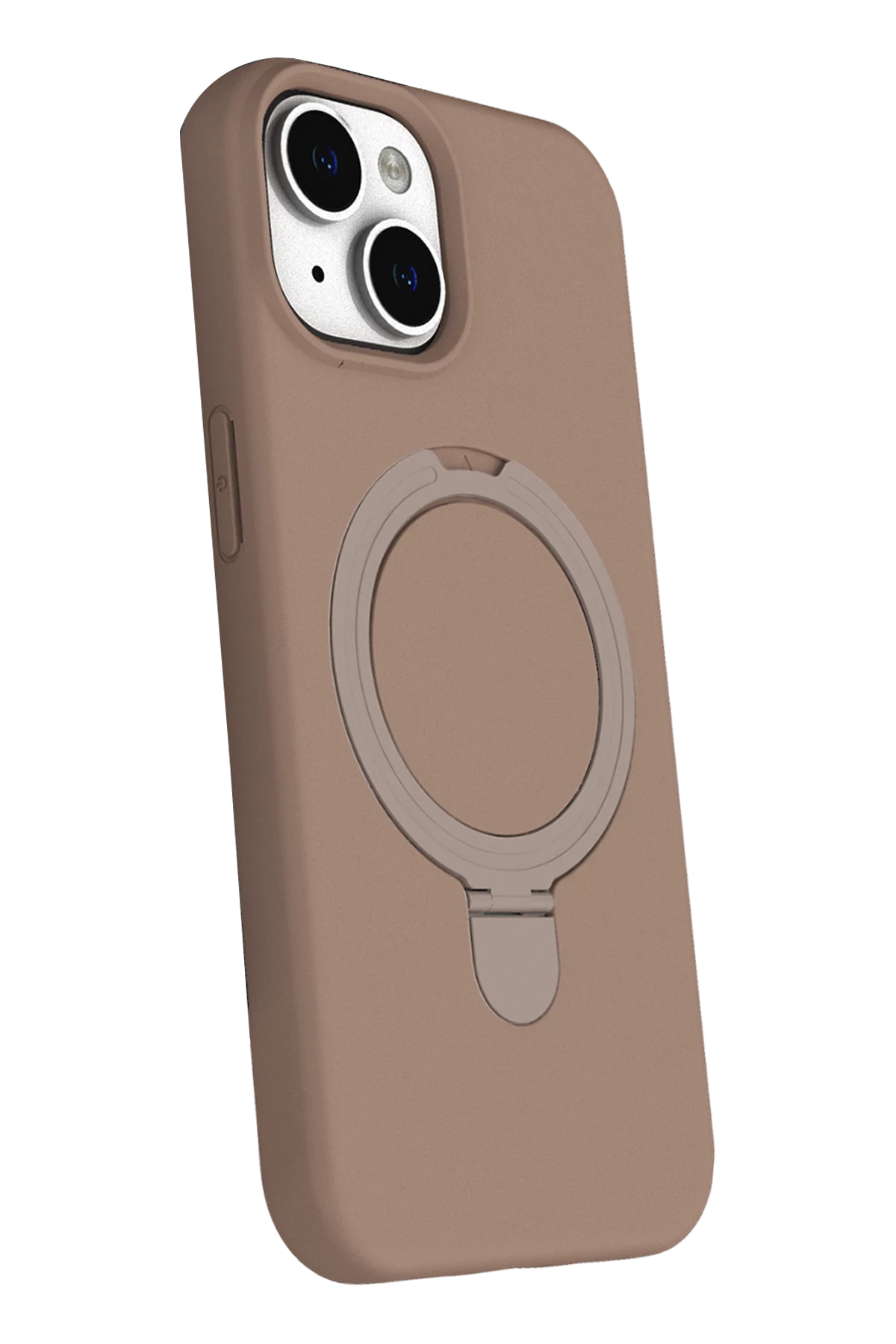 Newface Apple iPhone 15 Plus Regal Magsafe Standlı Kapak - Çöl Titanyum
