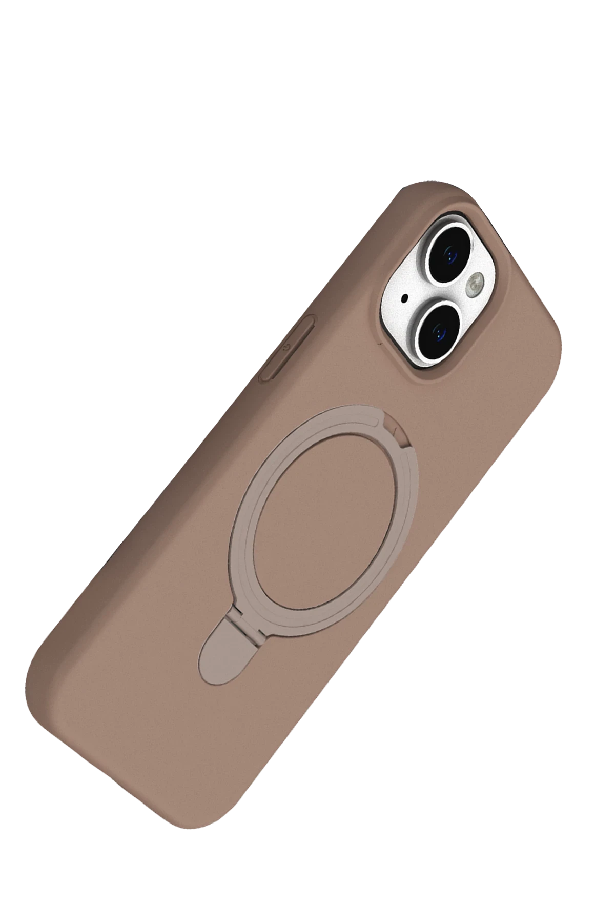 Newface Apple iPhone 15 Plus Regal Magsafe Standlı Kapak - Çöl Titanyum