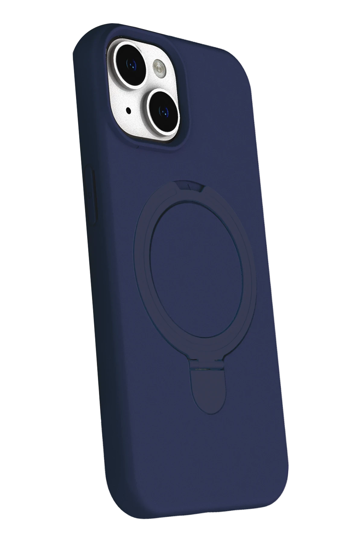 Newface Apple iPhone 15 Plus Regal Magsafe Standlı Kapak - Lacivert