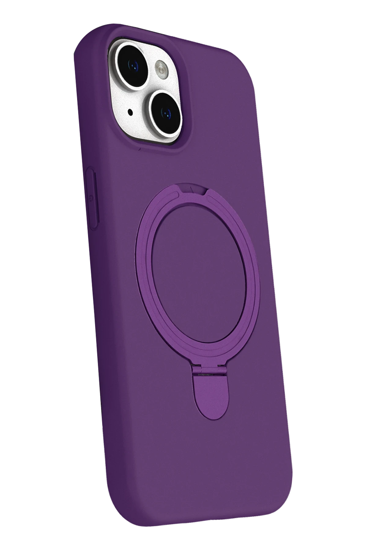 Newface Apple iPhone 15 Plus Regal Magsafe Standlı Kapak - Derin Mor