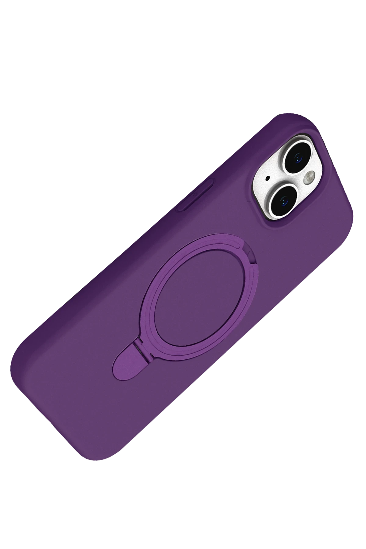 Newface Apple iPhone 15 Plus Regal Magsafe Standlı Kapak - Derin Mor