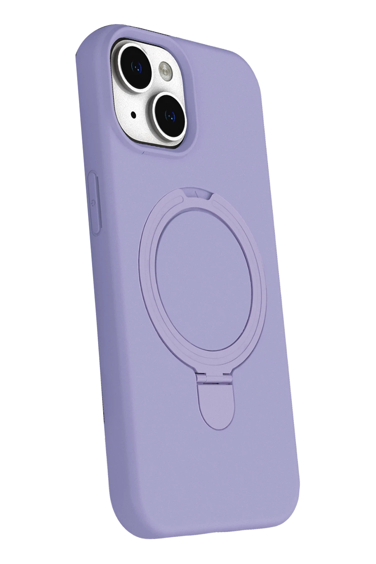 Newface Apple iPhone 15 Plus Regal Magsafe Standlı Kapak - Lila