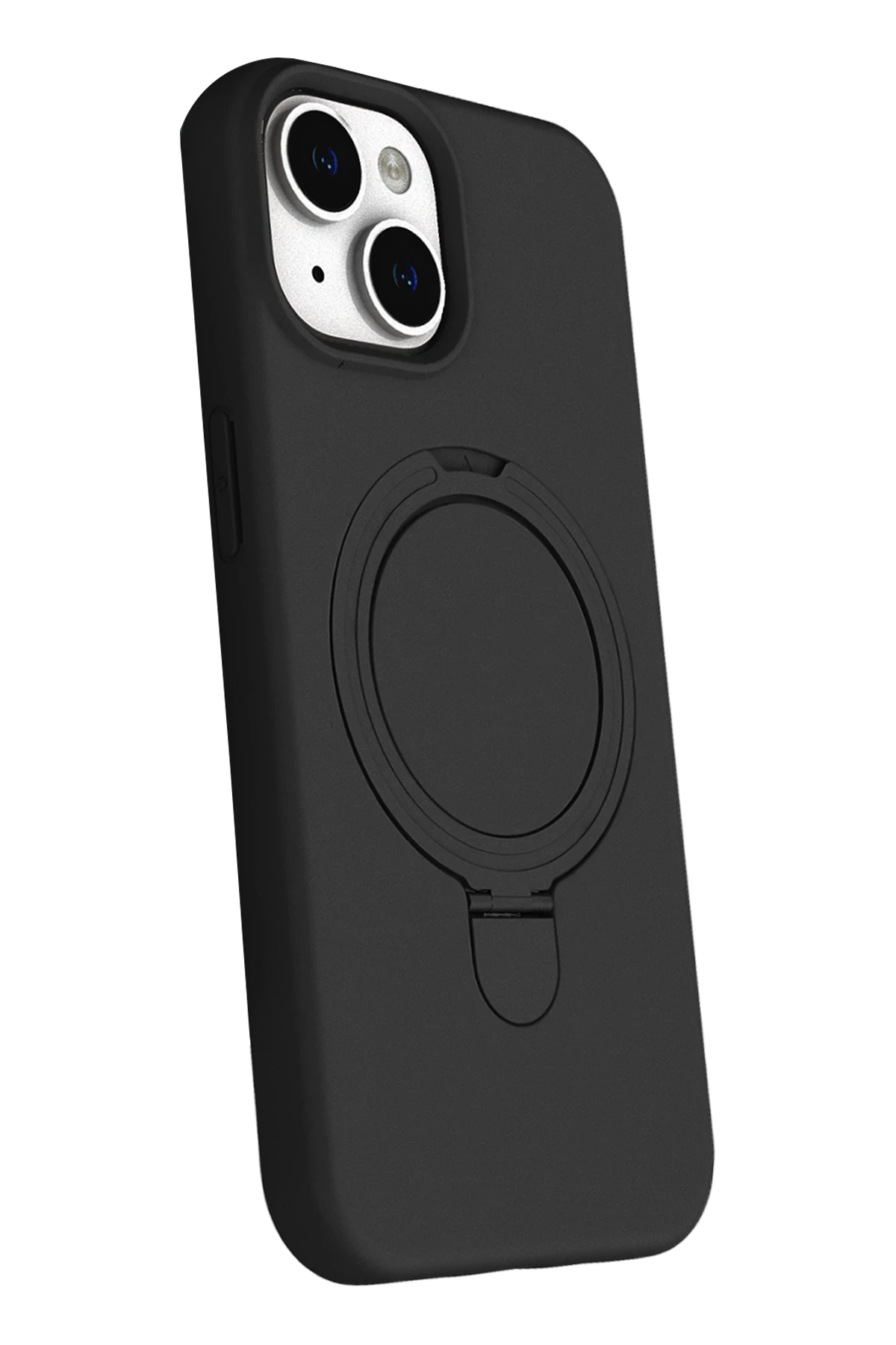 Newface Apple iPhone 15 Plus Regal Magsafe Standlı Kapak - Siyah