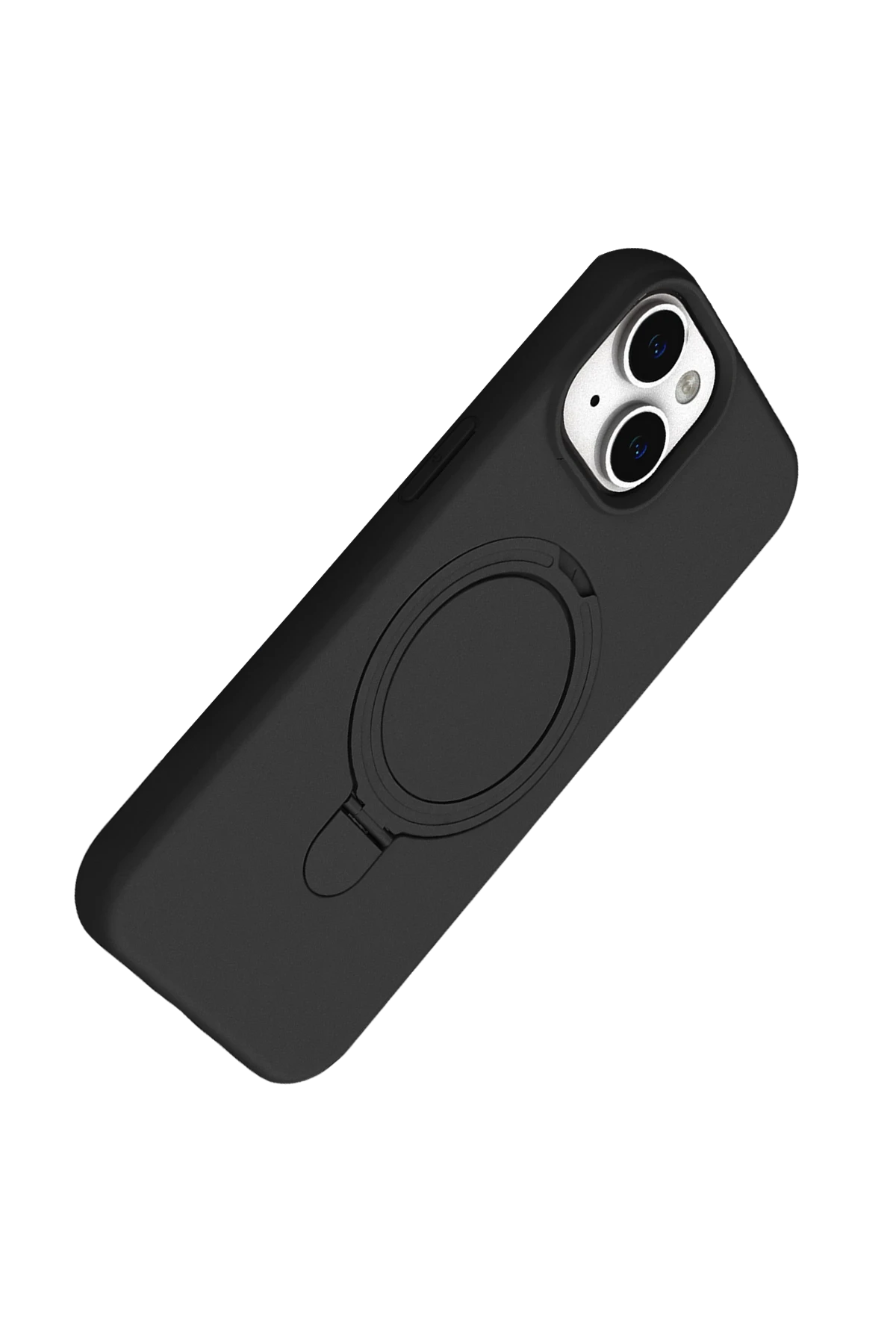 Newface Apple iPhone 15 Plus Regal Magsafe Standlı Kapak - Siyah