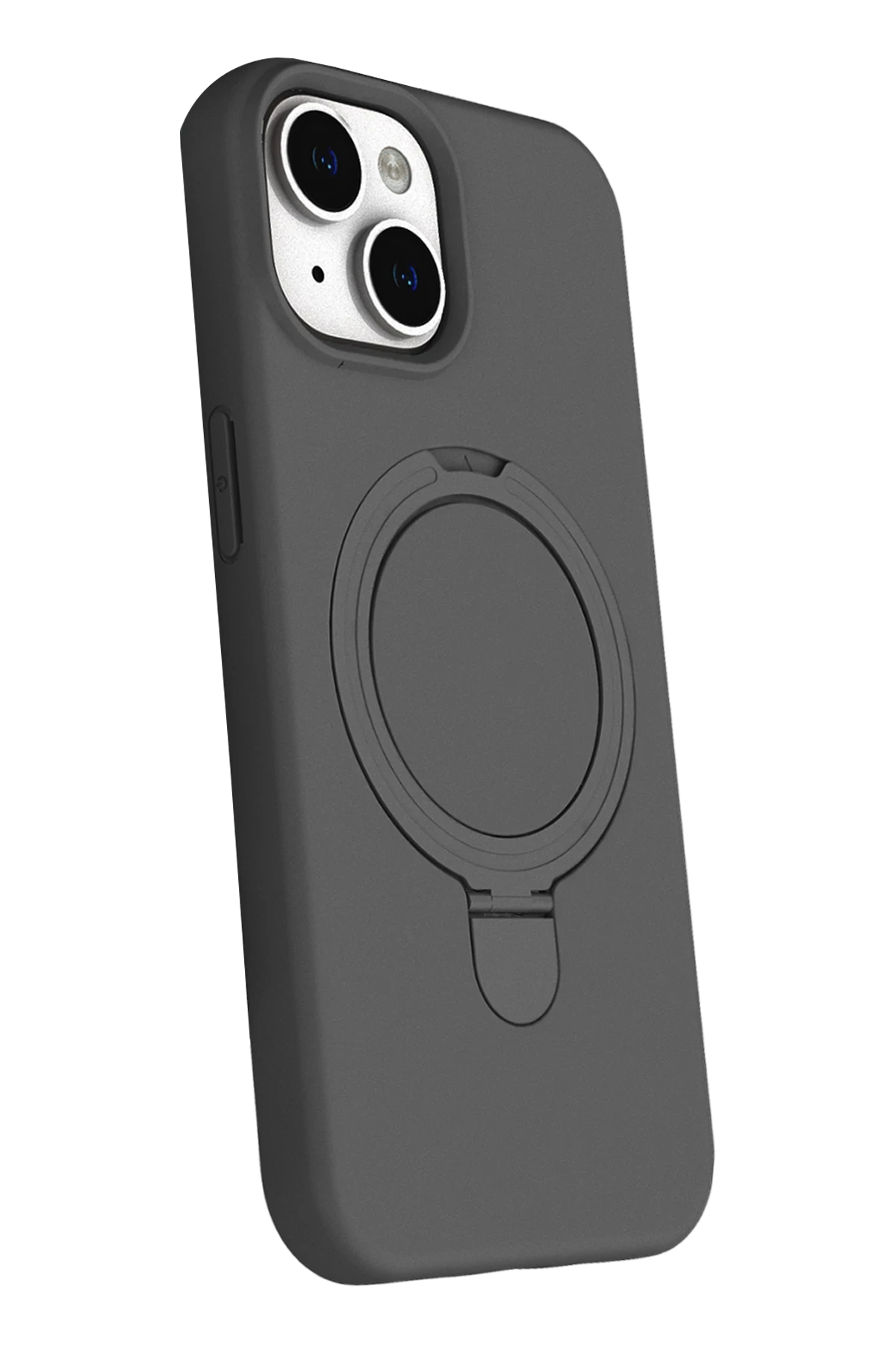 Newface Apple iPhone 15 Plus Regal Magsafe Standlı Kapak - Titan Gri