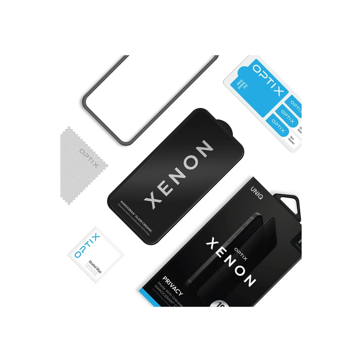 Uniq Apple iPhone 17 Pro Optix Xenon Nanocream Cam Ekran Koruyucu - Siyah
