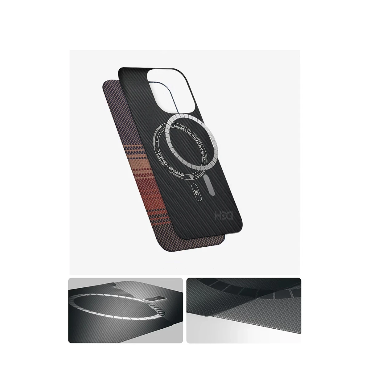 HDD Apple iPhone 16 Pro Max HBC-377 Kevlar Slim Magsafe Kapak - Gün Batımı