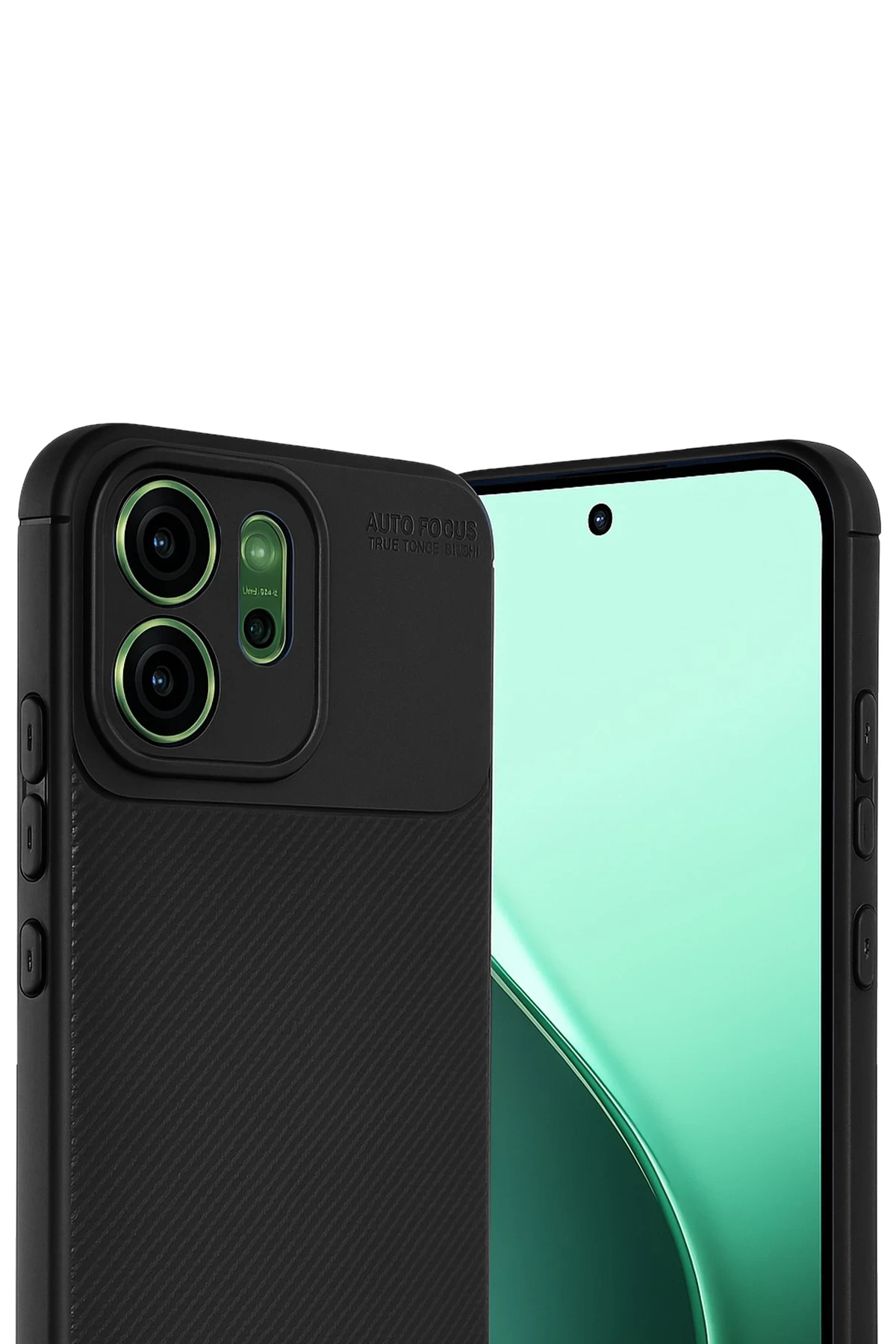 Newface Oppo Reno 14F Auto Focus Karbon Kapak - Siyah