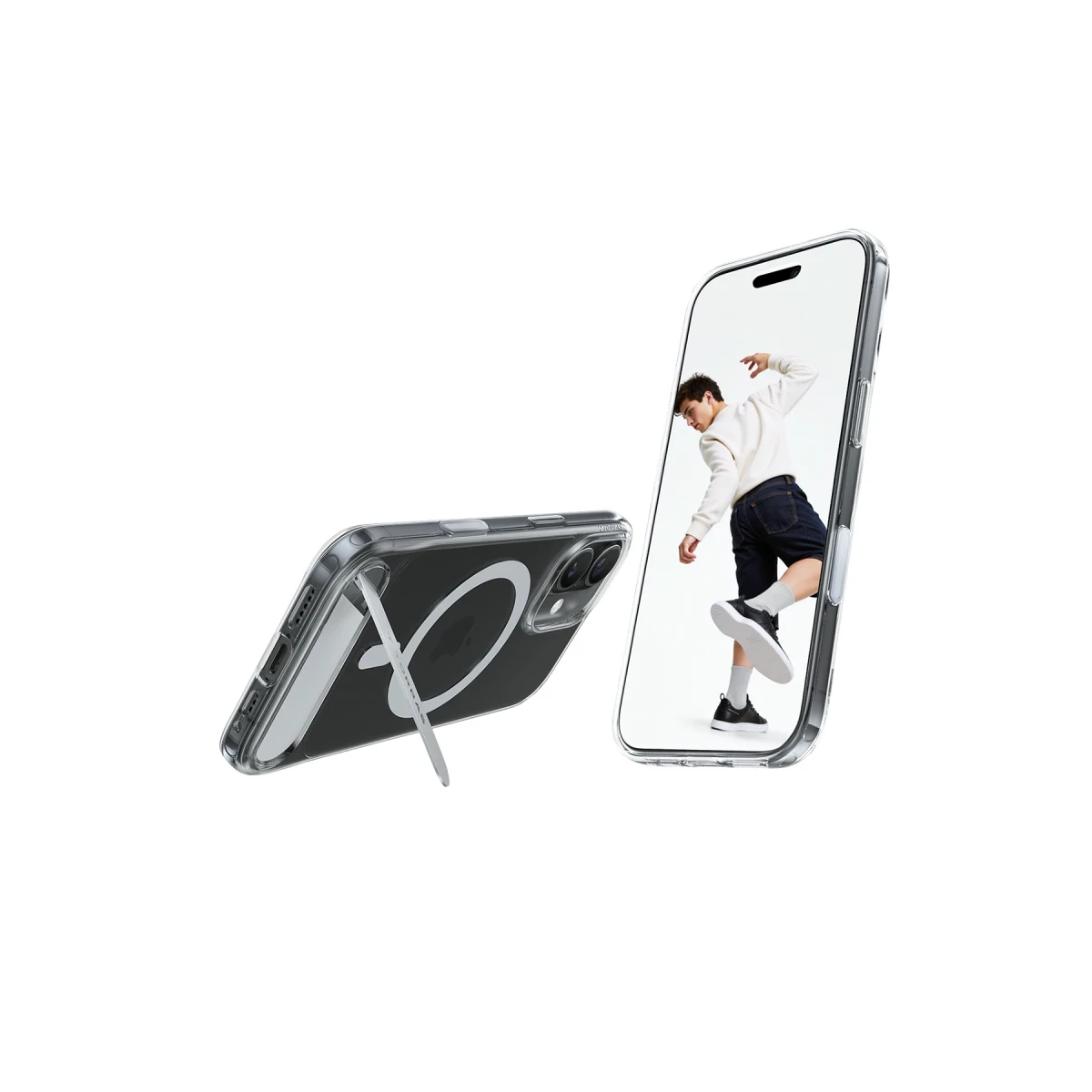 Torras Apple iPhone 17 P Stand Serisi Magsafe Kılıf - Şeffaf