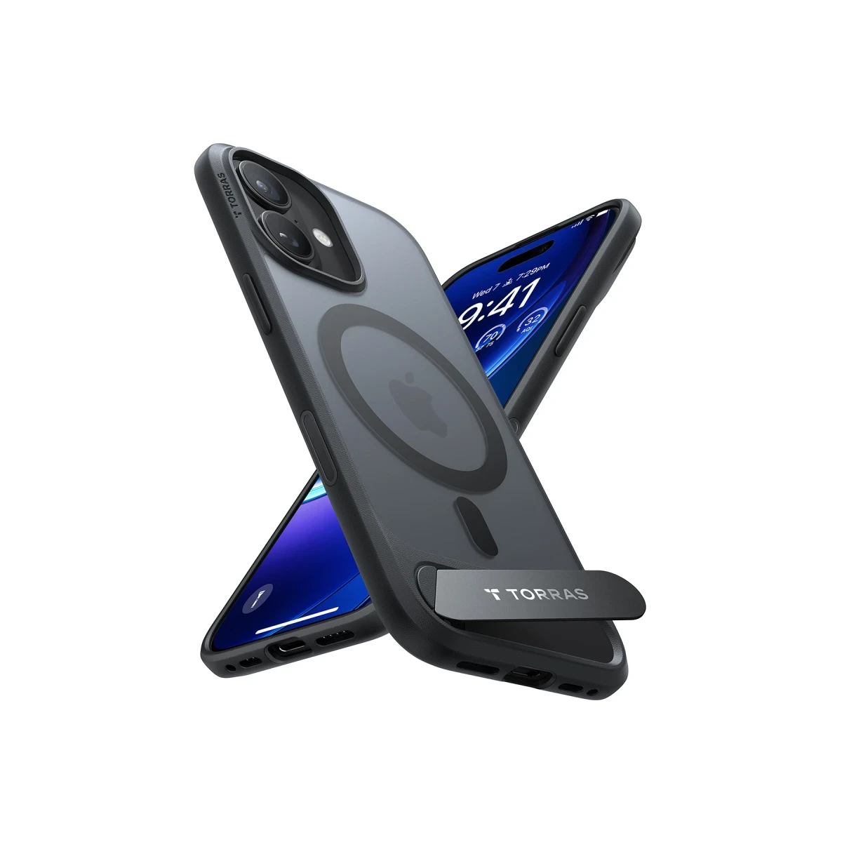 Torras Apple iPhone 17 P Stand Serisi Magsafe Kılıf - Siyah