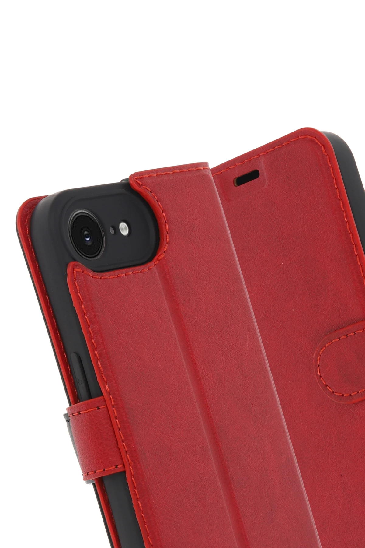 Newface iPhone 16E Kılıf Trend S Plus Kapaklı Kılıf - Kırmızı