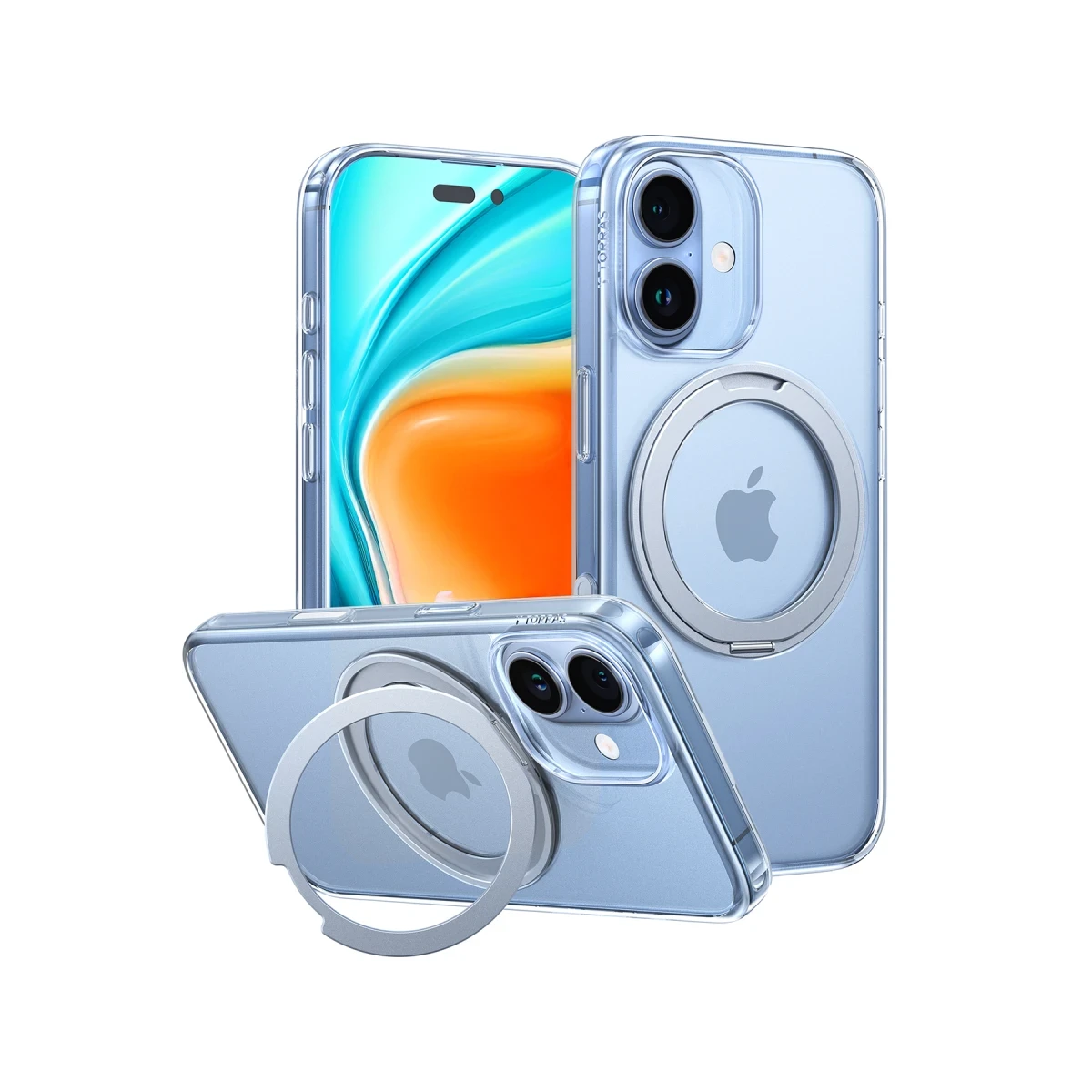 Torras Apple iPhone 17 O Stand Pro Serisi Magsafe Kılıf - Şeffaf
