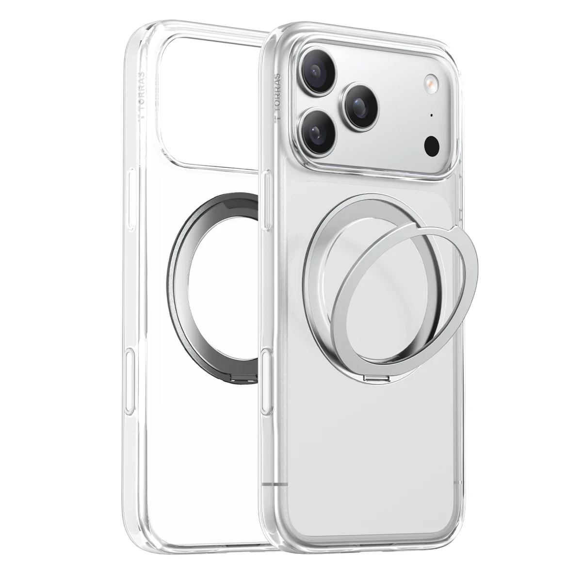 Torras Apple iPhone 17 Pro Max O Stand Pro Serisi Magsafe Kılıf - Şeffaf