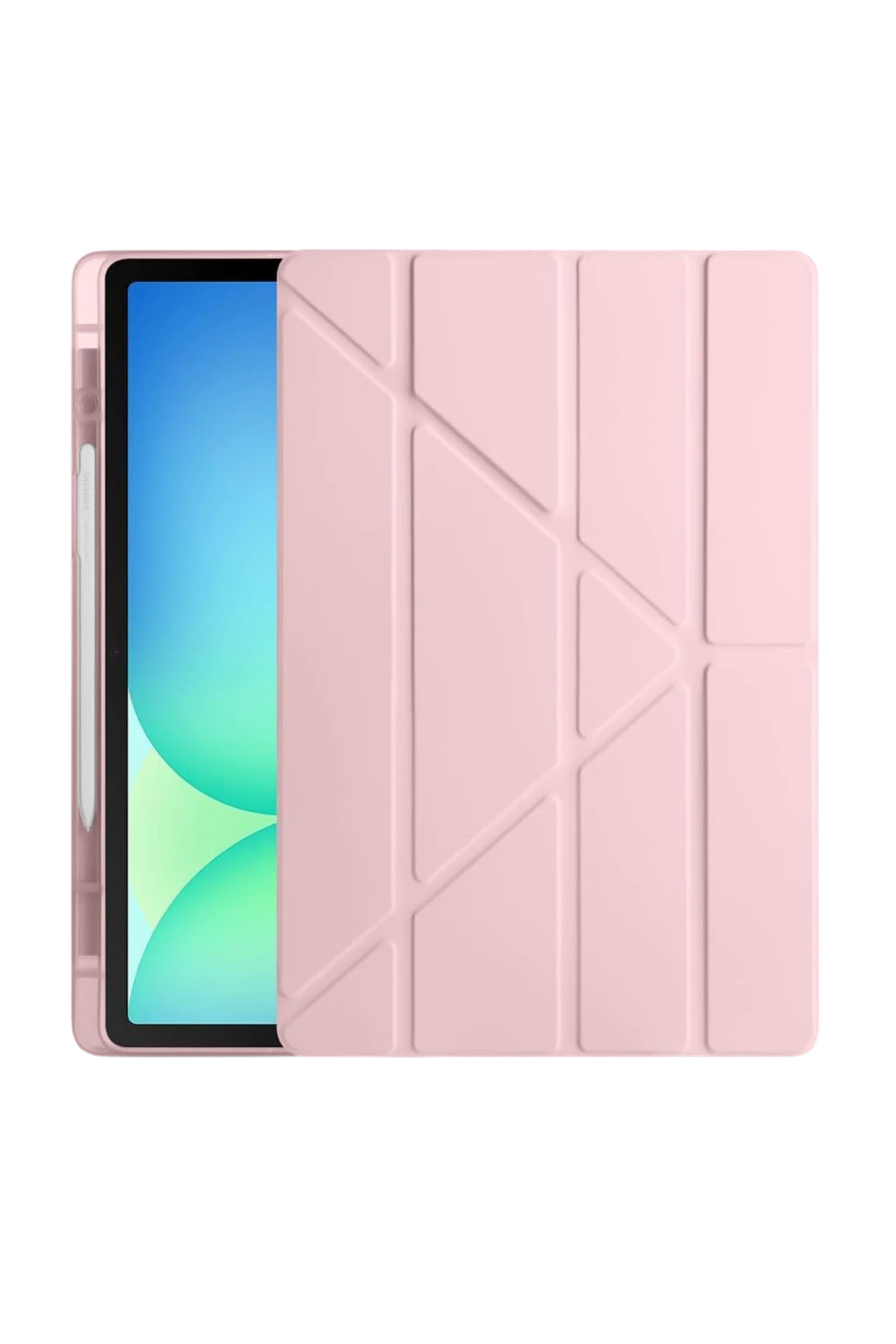 Newface iPad Pro 13 (2024) Kılıf Kalemlikli Hugo Tablet Kılıfı - Rose Gold