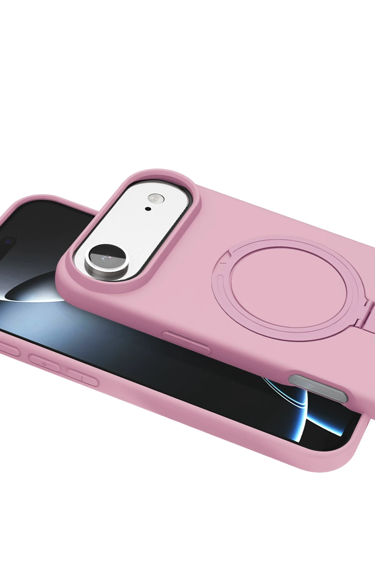 Newface Apple iPhone 17 Air Regal Magsafe Standlı Kapak - Açık Pembe — görsel 2