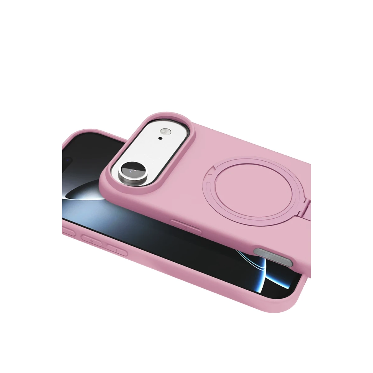 Newface Apple iPhone 17 Air Regal Magsafe Standlı Kapak - Açık Pembe — görsel 6