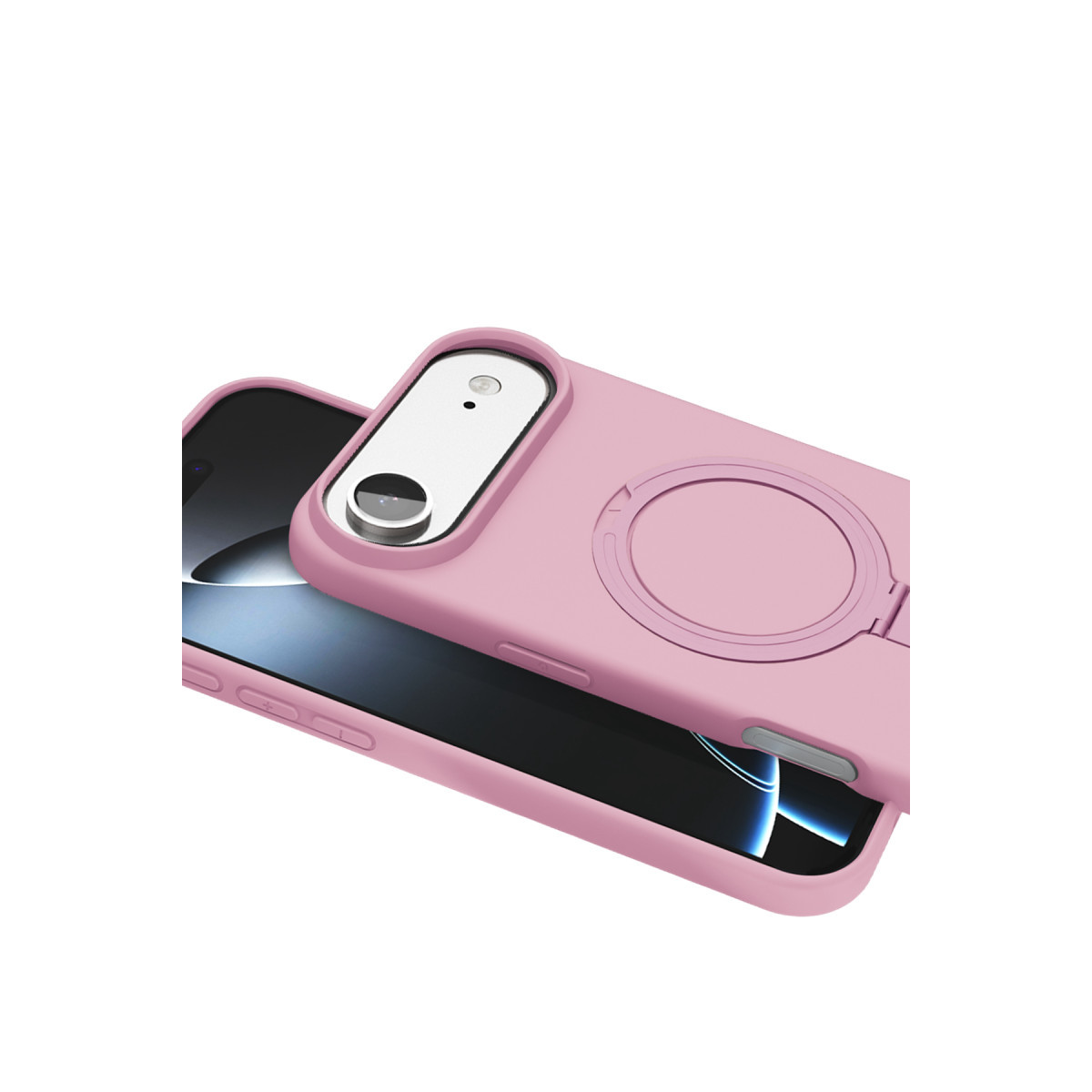 Newface Apple iPhone 17 Air Regal Magsafe Standlı Kapak - Açık Pembe — görsel 10