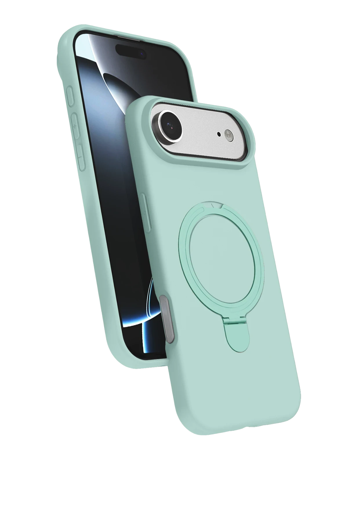 Newface Apple iPhone 17 Air Regal Magsafe Standlı Kapak - Su Yeşili