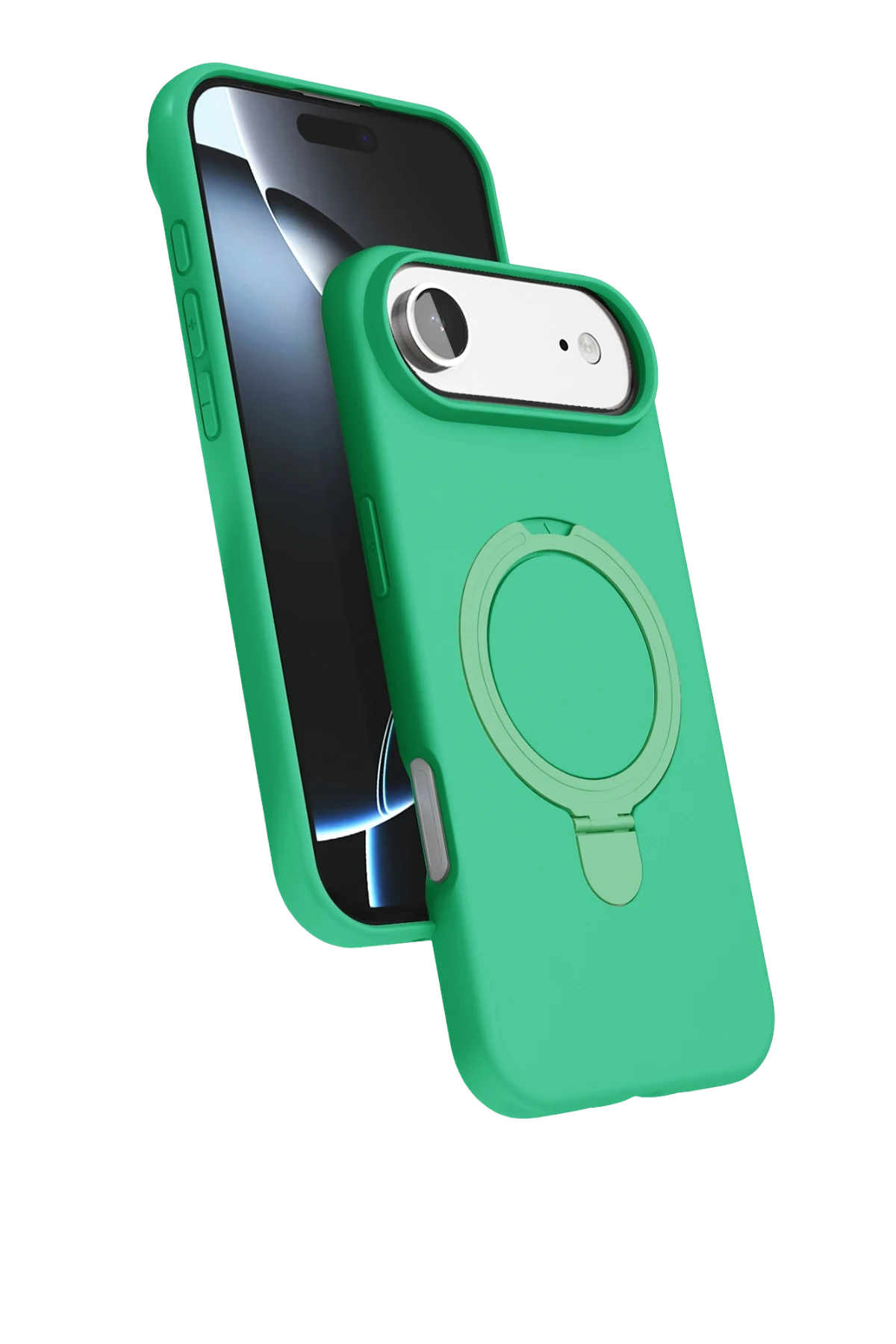 Newface Apple iPhone 17 Air Regal Magsafe Standlı Kapak - Yeşil