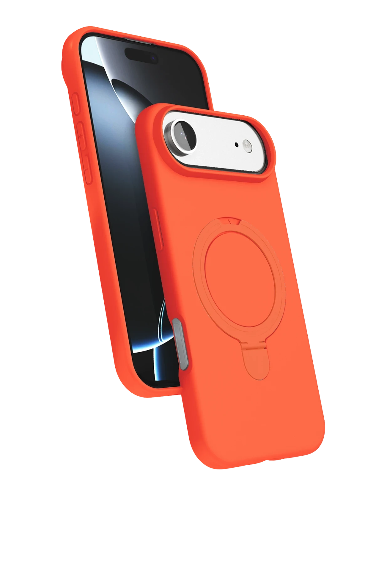Newface Apple iPhone 17 Air Regal Magsafe Standlı Kapak - Turuncu