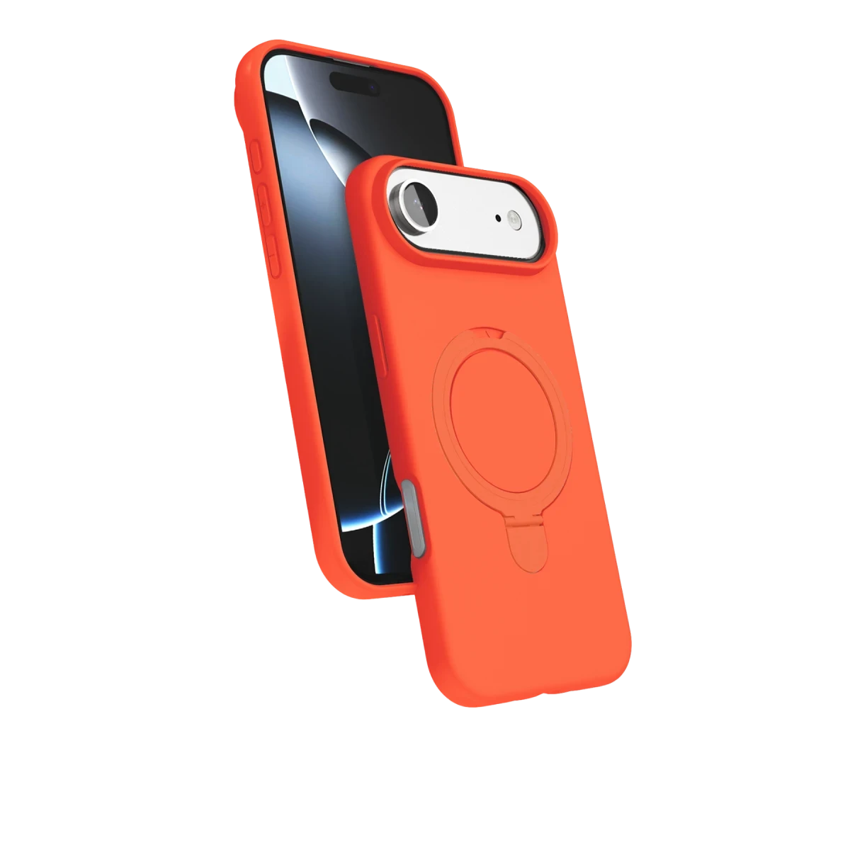 Newface Apple iPhone 17 Air Regal Magsafe Standlı Kapak - Turuncu