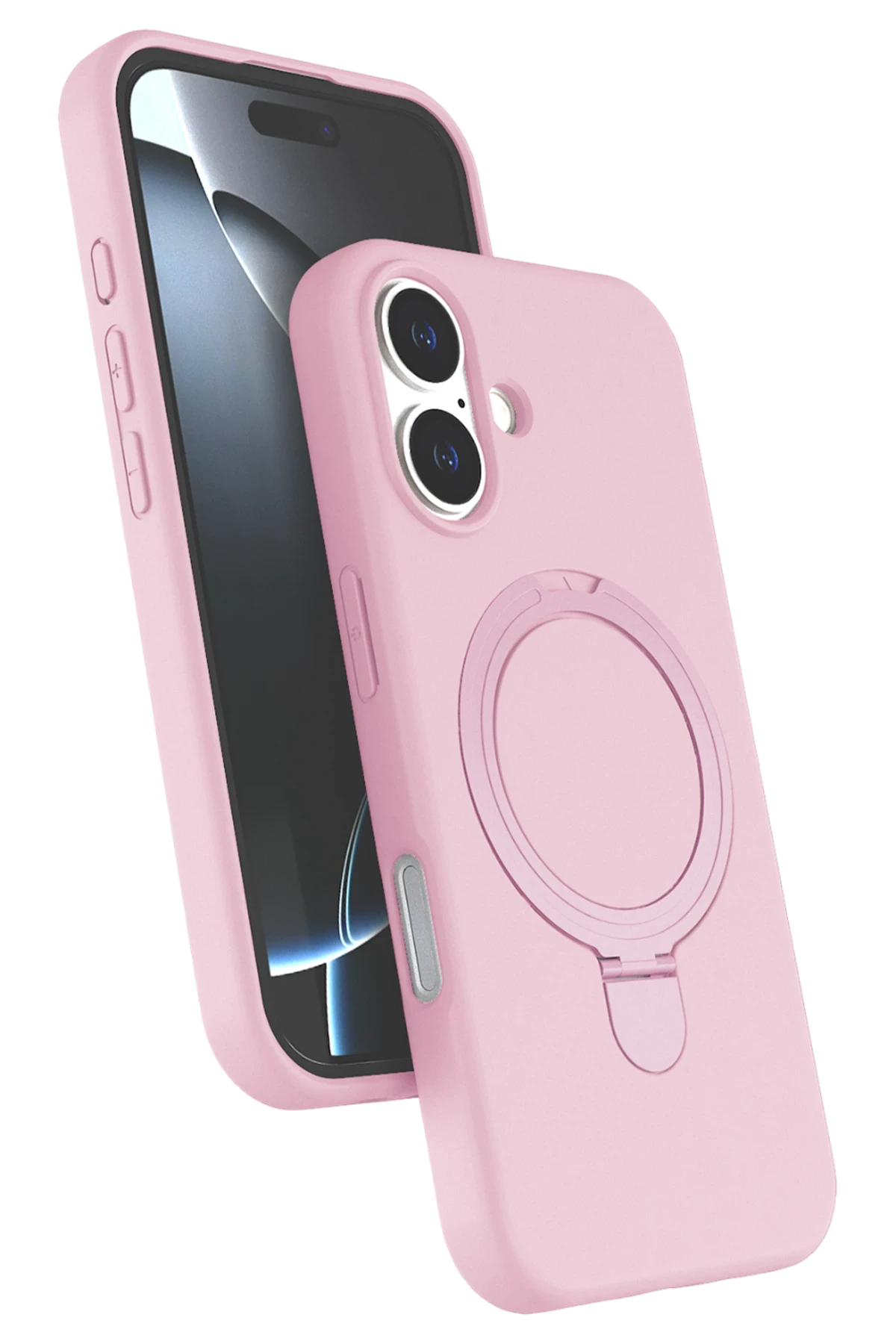 Newface Apple iPhone 17 Regal Magsafe Standlı Kapak - Açık Pembe
