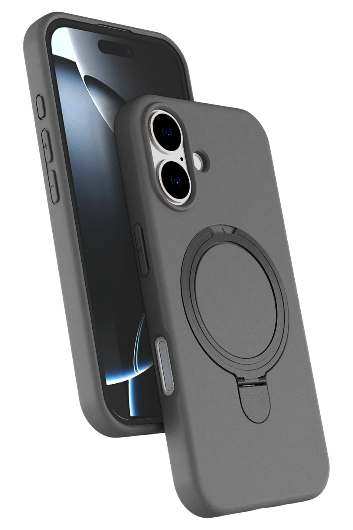 Newface Apple iPhone 17 Regal Magsafe Standlı Kapak - Titan Gri