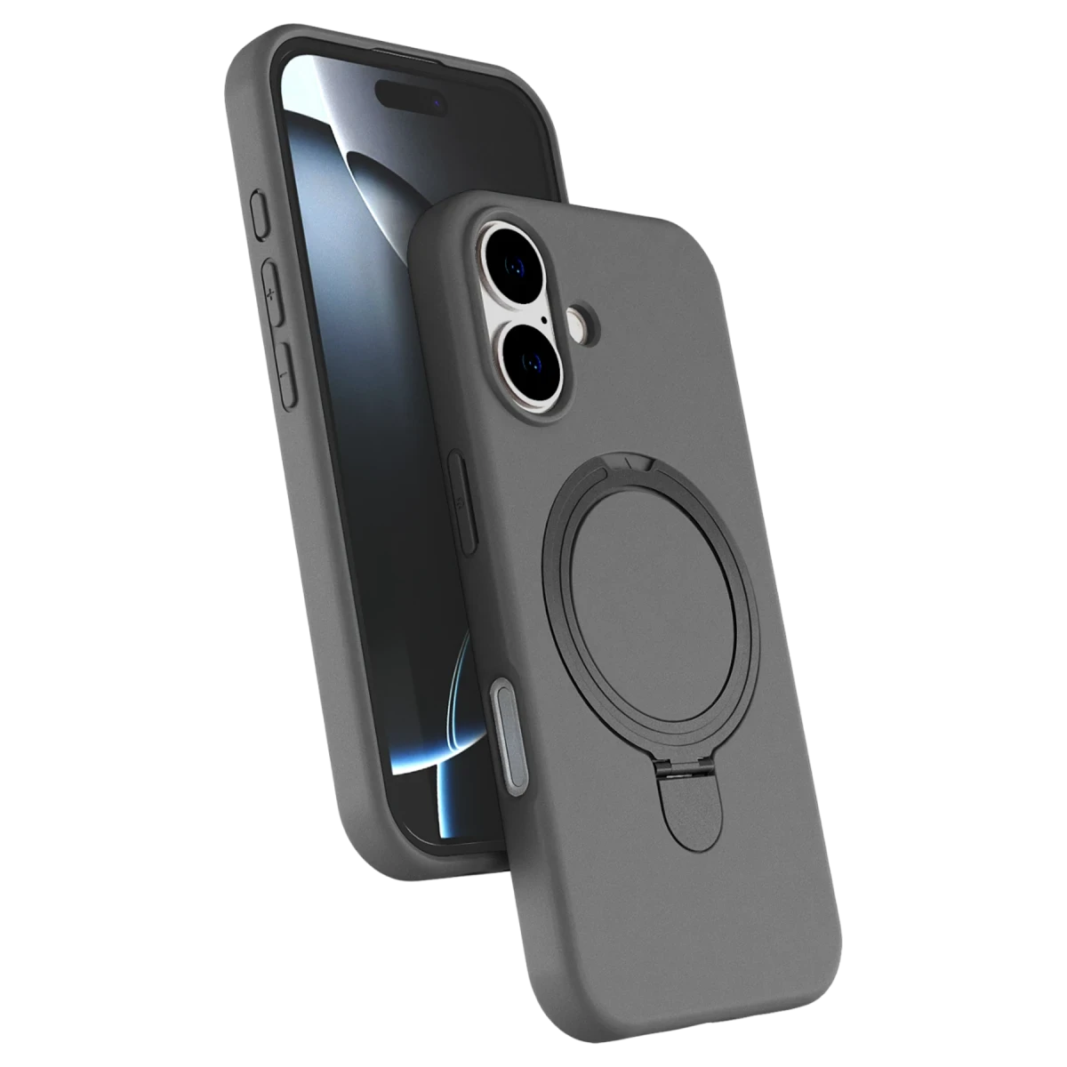 Newface Apple iPhone 17 Regal Magsafe Standlı Kapak - Titan Gri