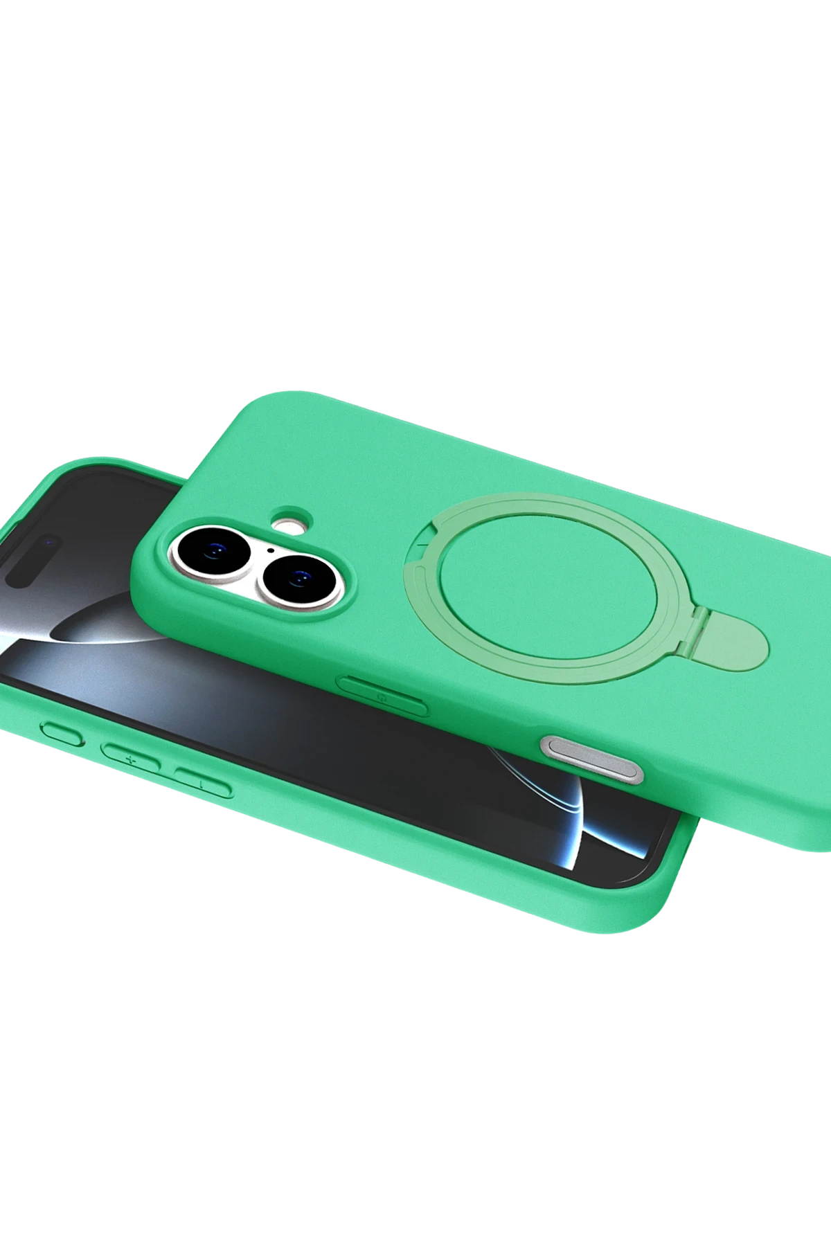 Newface Apple iPhone 17 Regal Magsafe Standlı Kapak - Yeşil