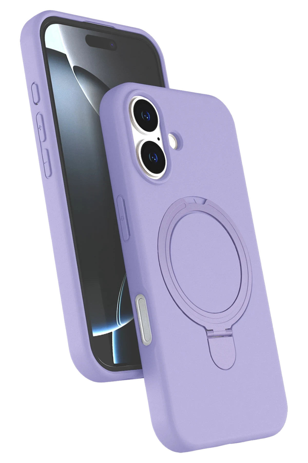 Newface Apple iPhone 16 Plus Regal Magsafe Standlı Kapak - Lila