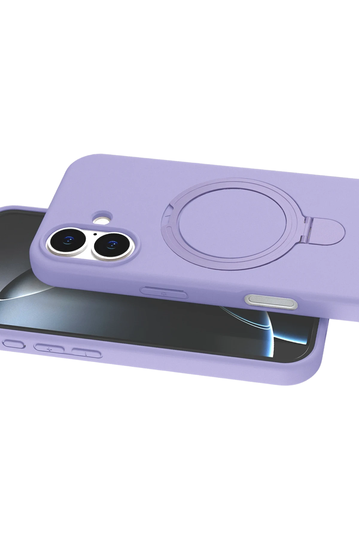 Newface Apple iPhone 16 Plus Regal Magsafe Standlı Kapak - Lila