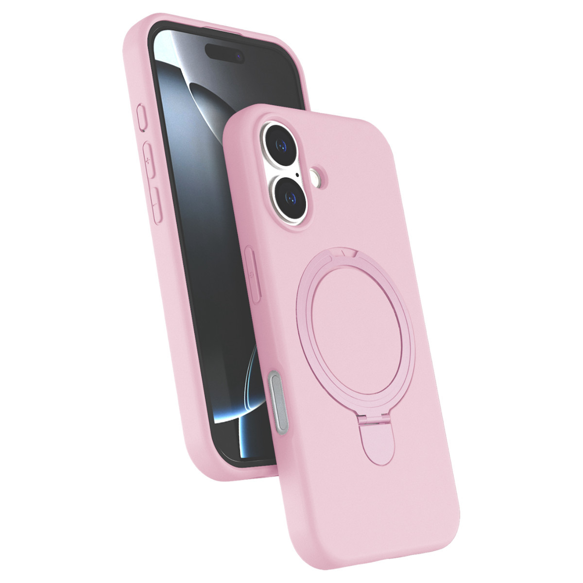Newface Apple iPhone 16 Plus Regal Magsafe Standlı Kapak - Açık Pembe — görsel 9