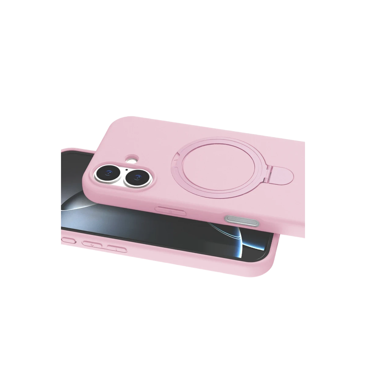 Newface Apple iPhone 16 Plus Regal Magsafe Standlı Kapak - Açık Pembe — görsel 6
